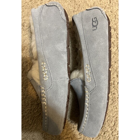 Size 6 UGG Ansley Women's Slipper Suede Light Grey - Picture 9 of 10